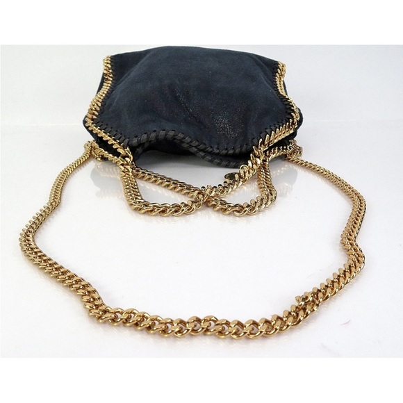 Stella McCartney Black and Gold Chain Shoulder Bag - Picture 8 of 15